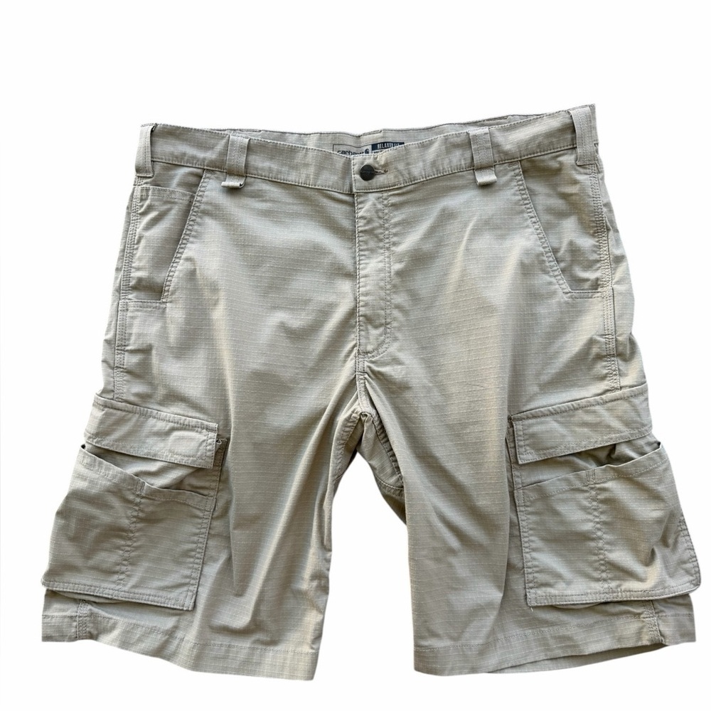 Carhartt Force Relaxed Fit Ripstop Cargo Work Shorts Mens 40 Tan Khaki BS5297-M